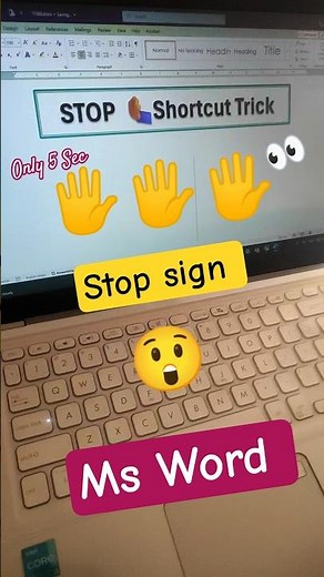 Stop sign 🖐️Ms Word Shortcut Symbol Key #shortsfeed #shorts #trnding #viral #msword #timesavingtips