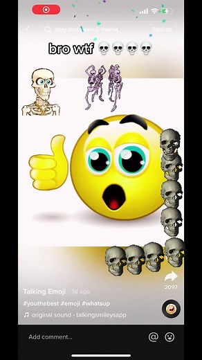 Talking Skull Emoji Meme - Funny Skeleton Video