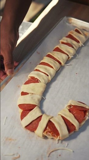 Pizza Candy Cane #pizza #smoker #bbq #holiday #recipe #foodie