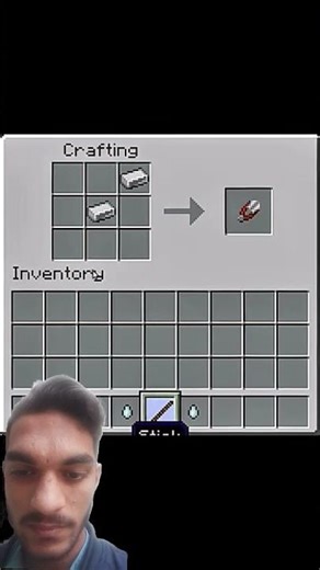 crafting iron catana moment #minecraft #shorts #youtube