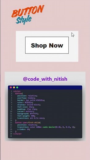 How to Create Button Style in html css | HTML, CSS #html #css #htmlcss #website