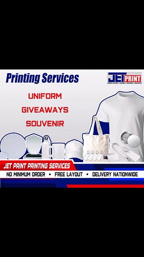 Check out our Printing services! We offer custom printing for: • T-Shirt Printing • Giveaways Printing •Souvenir Printing • Sublimation Printing 🎨 FREE layout for a minimum of 10 pcs ✅ No minimum order required! ✅ High-quality print & heat-pressed transfer ✅ Professional graphic artist (mock-up available upon request) Send us a message for more details! 📍16 Abella St., Taban-Fundado, Libmanan, Camarines Sur 📩 jetprintofficial25@gmail.com FACEBOOK PAGE: JET PRINT JET PRINT #personalized #shirt