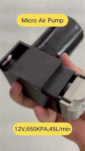 High-Flow Micro Air Compressor | 12V Brush Motor | 45L/min | 650kPa Mini Piston Pump
