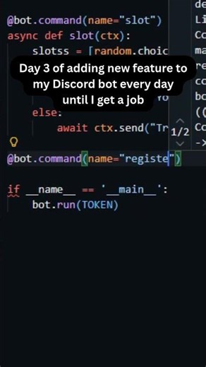 Day 3 of adding new feature to my Discord bot every day until I get a job