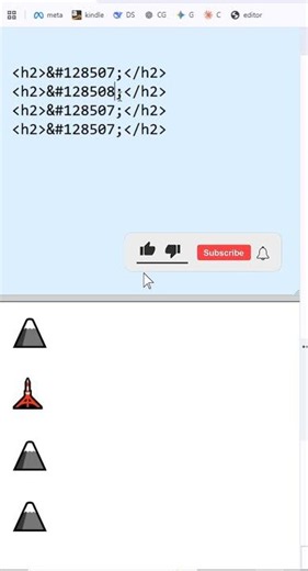 HTML Emoji Example #htmlemoji #htmltutorial #htmlelements