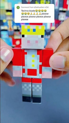 Minecraft Skins Paper Craft ✂️ Easy DIY”#Technoblade Skin in Real Life 🤯 (Paper Craft)