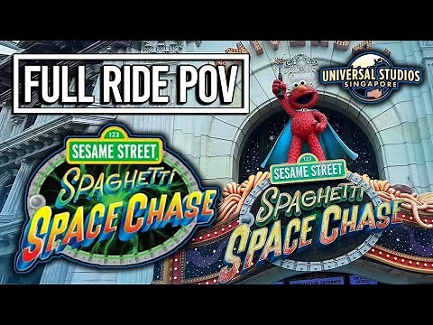Sesame Street Spaghetti Space Chase Full Ride POV - Universal Studios Singapore