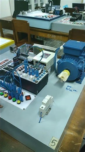 3 Phase AC Motor Control Based on Panasonic INVERTER... Multi Step Speed ​​#mechatronics