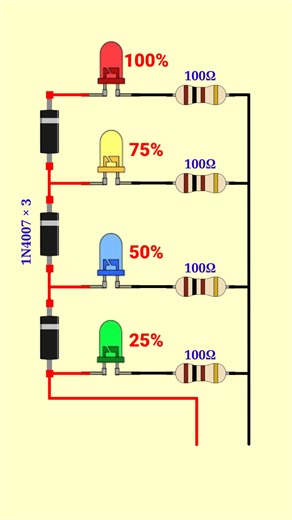 3.7v Battery level indicator #diy #reelschallenge #electronics | K n electric