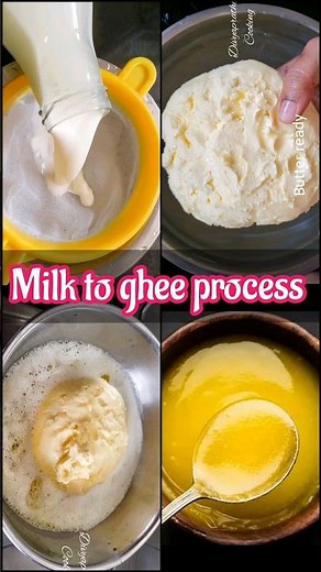 How to make ghee from milk/milk to ghee process recipe/how to make ghee from cow milk at home/mixi