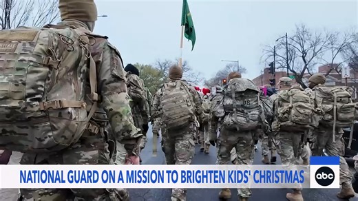 The National Guard carried out its fourth annual Toy Ruck March, with nearly 1,000 soldiers trekking five miles with backpacks full of toys to bring holiday cheer to children in need. ABC News’ Martha Raddatz has the story. | Good Morning America