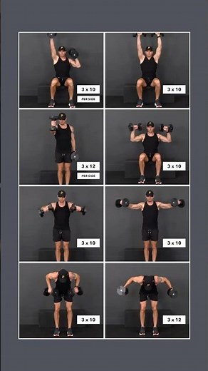 8 Shoulder Exercises with Dumbbells ONLY! #shoulderworkout