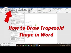 How to draw Trapezoid Shape in Word | Create different shapes in Word