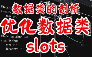 【提升Python技能】 数据类 (十一) 数据类的剖析 优化数据类 slots