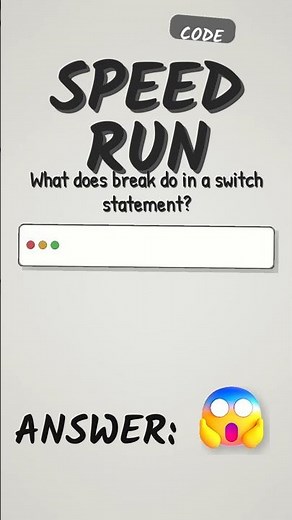 switch break Keyword Explained