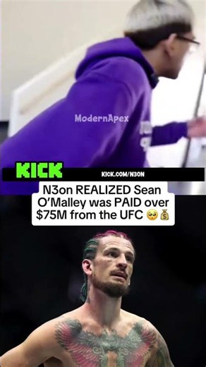 N3on REALIZED Sean O’Malley was PAID over $75M from the UFC 😯 #n3on