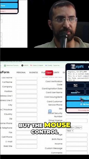 AI Fills Forms Using Mouse Control #shorts
