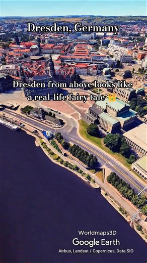 Dresden from above looks like a real-life fairy tale ✨🇩🇪 #shorts #shortstravel