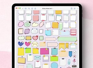 275 Digital Sticky Notes, Goodnotes Sticky Notes, Digital Stickers, Post It Notes/ Planner Stickers for Note Taking and Pretty Additionals - Etsy