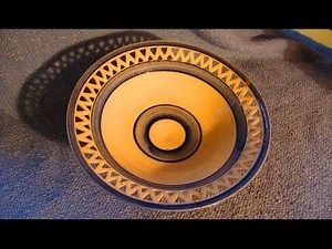 Pottery Carving / Piercing a geometric pattern on a clay bowl