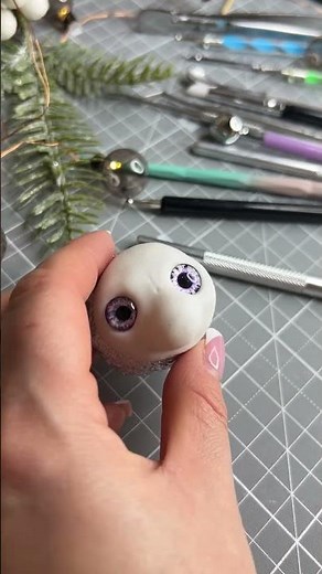 How to Attach Eyes to a Polymer Clay Doll – Easy Realistic Technique
