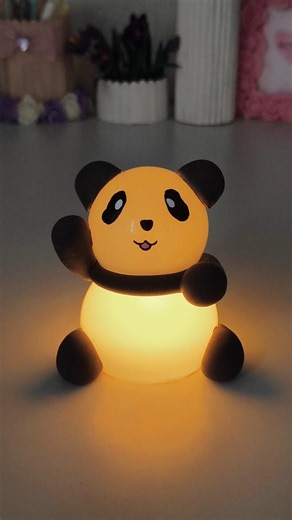 DIY Cute Panda Lamp | Aesthetic Night Lamp Idea #handmade #shorts #viralshorts #diy #trending