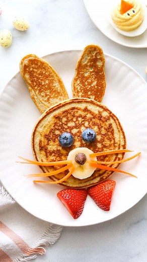 4.9K views · 13 reactions | Bunny Pancakes are a festive breakfast idea without much extra effort! You can use any pancake recipe you love to create this look. Comment BUNNY below and I’ll send you the recipe! #easter #healthybreakfast #glutenfree | The Detoxinista | Facebook