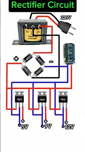 Full Wave Bridge Rectifier Circuit.