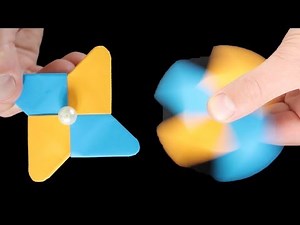 How To Make A Paper Fidget Spinner WITHOUT BEARINGS. Origami For Kids - Origami Very Easy
