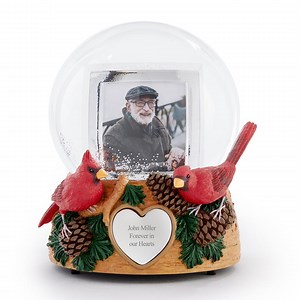 Personalized Cardinal Photo Snow Globe – Custom Engraved Memorial Christmas Keepsake - Etsy