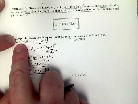 MAT 150: Week 5: Section 2.3 Part 1: Composing Functions