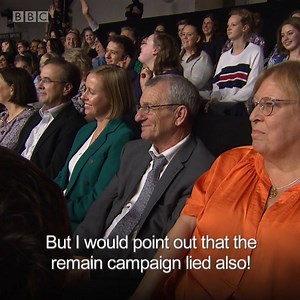 This audience member worked for the leave campaign during the EU referendum. Missed #bbcqt? Catch up on the iPlayer - https://bbc.in/2S2TB7F | BBC Question Time
