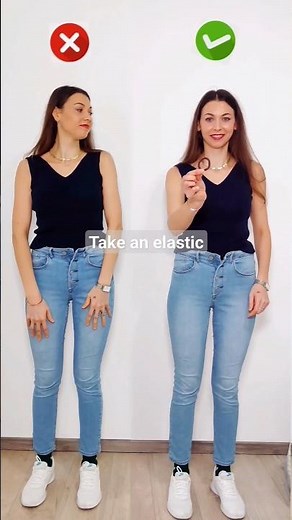 🔥HOW TO FIX ANY TOO SMALL JEANS/PANTS in seconds💫👖Save for later #fashionhacks #fyp #fashion