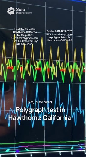 A polygraph test in Hawthorne California! Your test is confidential. Names often are not needed. YOU write the main questions. The lie detector test in Hawthorne is usually: 1. for infidelity/cheating/relationship 2. for theft/missing/hidden! 3. Child abuse or substance abuse Trying to accommodate. Some request a lie detector test in Lawndale instead. Others have requested a polygraph test in El Segundo. Ask for a free confidential consultation about a Hawthorne polygraph examination at 818 883-