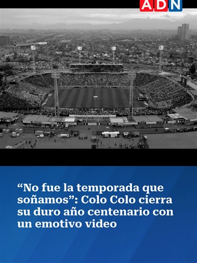 En pocas horas se baja el telón del año 2025 y, con él, también se acaba una temporada para el olvido en Colo Colo, más aún considerando que se trataba de la de su centenario. Malos rendimientos deportivos, problemas con sus hinchas y dramas internos dentro de Blanco y Negro fueron la tónica de estos 12 meses para los albos, que ahora solo piensan en dar vuelta la página y tener un mejor 2026. A modo de recopilación de las cosas buenas y malas vividas este año, Colo Colo publicó un emotivo video