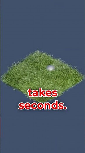 Blender Tutorial : Easy Grass #3d #tutorial