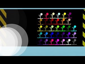 Shutter Crush - Escape icefall avalanche - Ice Skiing - Stickman Color Race survival in Algodoo