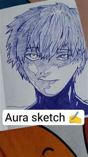 Aura Sketch blue lock ✍️ | #shorts #drawing #animeart
