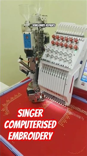 Singer Computerised Embroidery Machine✅#sewingmachine #ytshorts #sewingtools #embroidery