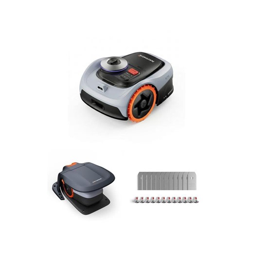 NAVIMOW Navimow i210 AWD Robot Lawn Mower (1/4 Acre) with Garage and Replacement Blades - The Home Depot
