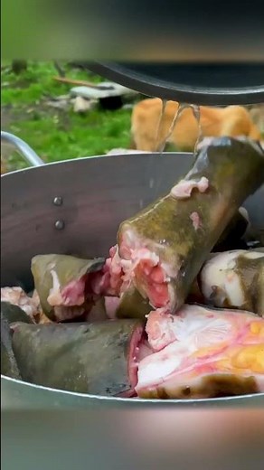 Rustic Cow Head Cooking Slow-Roasted by Grandma