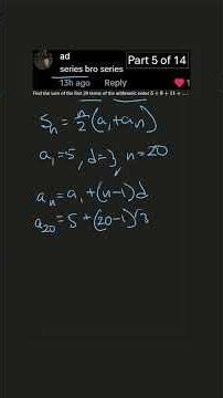 Calm Algebra | Sum of an Arithmetic Series Example | Part 5 of 14 | #maths #algebra #asmr
