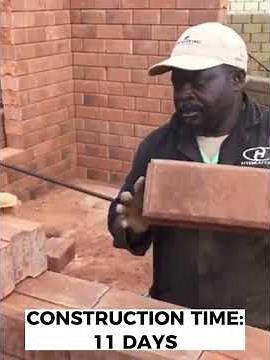 Different wall finishes in the Hydraform Demo House - Built Using Hydraform Interlocking Blocks