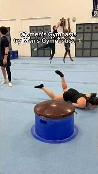 women try men’s gymnastics 🤯 #gymnastics #gymnast #challenge