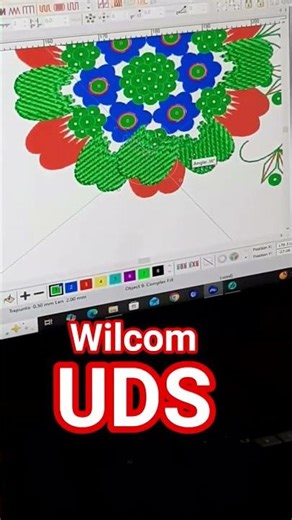 Wilcom Digitizing Free Hand Sketch Embroidery Technics. Waseem UDS #wilcom #wilcome4 #design #viral