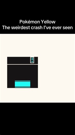 The weirdest crash I’ve ever seen #pokémonyellow #glitches #missingno