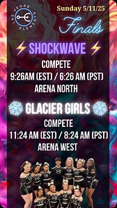 Shockwave and Glacier Girls take the stage for FINALS at the D2 Summit! Incredibly proud of all our teams. Last one, best one! Let’s do this! | Las Vegas Elements All-Star Cheerleading & Tumbling