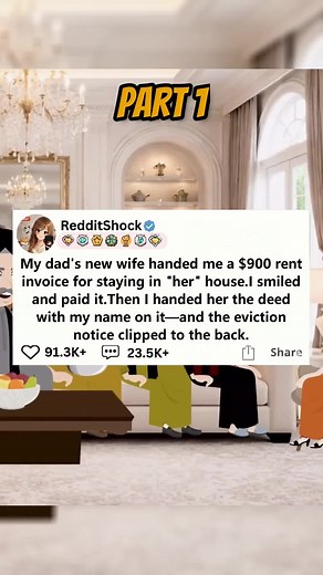 My dad's new wife handed me a $900 rent invoice for staying in