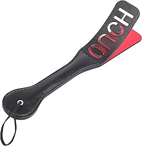 OUCH Slapper Spanking Paddles for Adults, 12.8inch Faux Leather Paddle for BDSM Sex Play