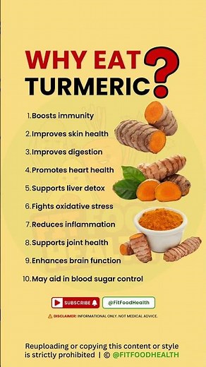 Why Eat Turmeric Daily? Immunity & Health Benefits #healthylifestyle #turmeric #healthyeating
